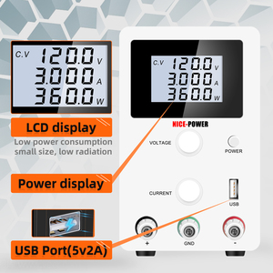 NICE-POWER R-SPS1203D White 120V 3A USB interface Switching Regulator <strong>Mini</strong> <strong>Light</strong> power <strong>Source</strong> <strong>LED</strong> Digital AC DC Power Supply - Product Image 2