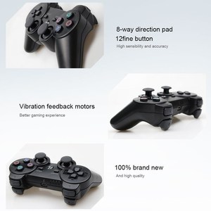 高品質サポートロゴワイヤレスゲームコンソールダブルショックゲームコントローラービデオゲームパッドミニゲームプレーヤーをカスタマイズ