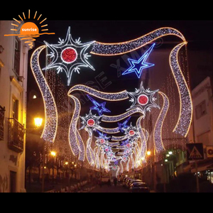 Large <strong>Snowflake</strong> <strong>String</strong> Light Motif Light Outdoor <strong>Led</strong> Hanging Across Street Lights Christmas Tree Decoration Fairy Garland - Product Image 1
