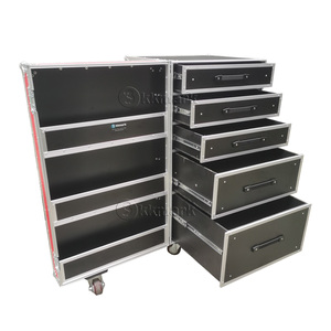 Cho hiệu suất ngoài trời tải cao tiêu chuẩn nhôm & ván ép 5-ngăn kéo video workbox trường hợp chuyến bay OEM/ODM có sẵn - Product Image 1