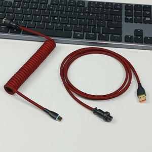 Özel 2 in 1 Aviator kablo-sarmal USB a tipi C hızlı 5A şarj naylon ceket örgü koruyucu bilgisayar mekanik klavyeler için - Product Image 6
