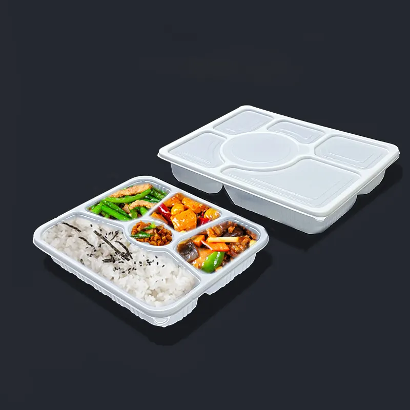 Wholesale Cheap Price Microwavable Food Take Away Container Plastic Takeaway Compartment Bento Disposable Divided Lunch Box