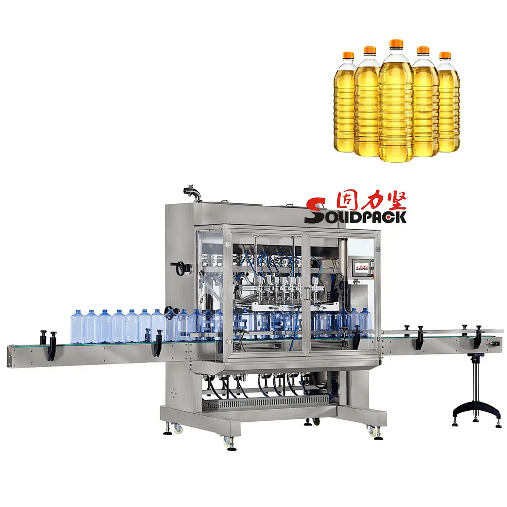 Solid pack automatische abgefüllte Speiseöl füll verpackungs linie Speiseöl füll maschine