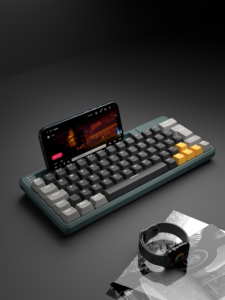 Teclado mecánico para juegos de tres modos personalizado de fábrica 60%, 68 teclas de color con cable, 2,4g, Bluetooth, trimodo, nueva interfaz USB, tecla - Product Image 4