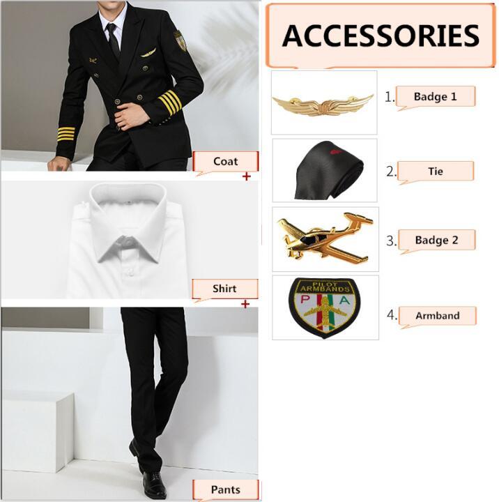 Black double breasted suit +Shirt+4 accessories