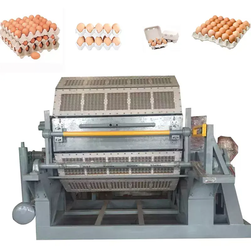 1000-1500 Pcs/h Afval Papier Cartoon Recycling Eiertray Maken/Molding Machine Voor Pluimvee Kleine Business
