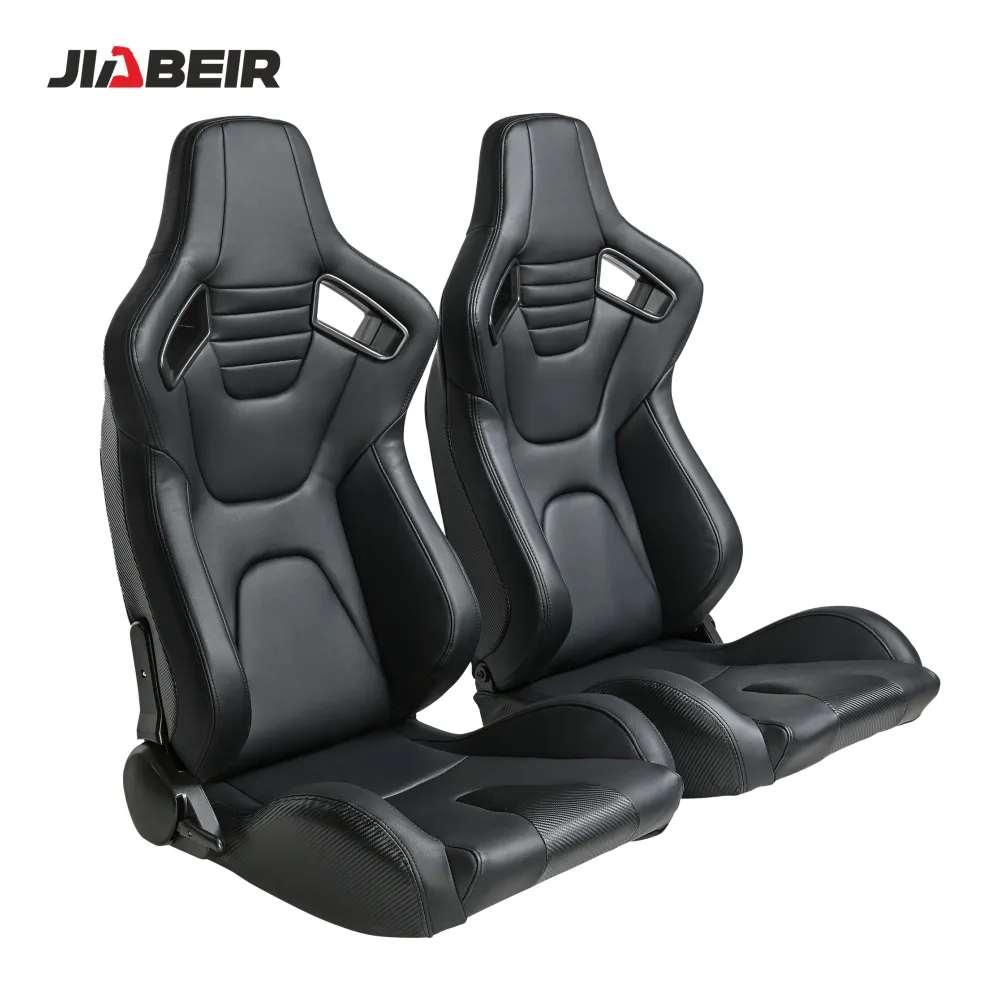 JIABEIR 1088 logotipo personalizado MOQ bajo Universal de PVC coche cubo asientos de carreras asientos