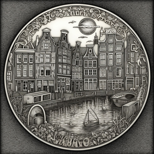 Amsterdam Commemorative Coin Customization Tourist Attractions Gift Commemorative Coin Activities Collection Commemorative Coin - Product Image 2