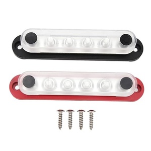 12V-48V Bus Bar M8 Terminal çıtçıt güç dağıtım bloğu otomotiv araba tekne güneş sistemi için kapak pozitif ve negatif - Product Image 2