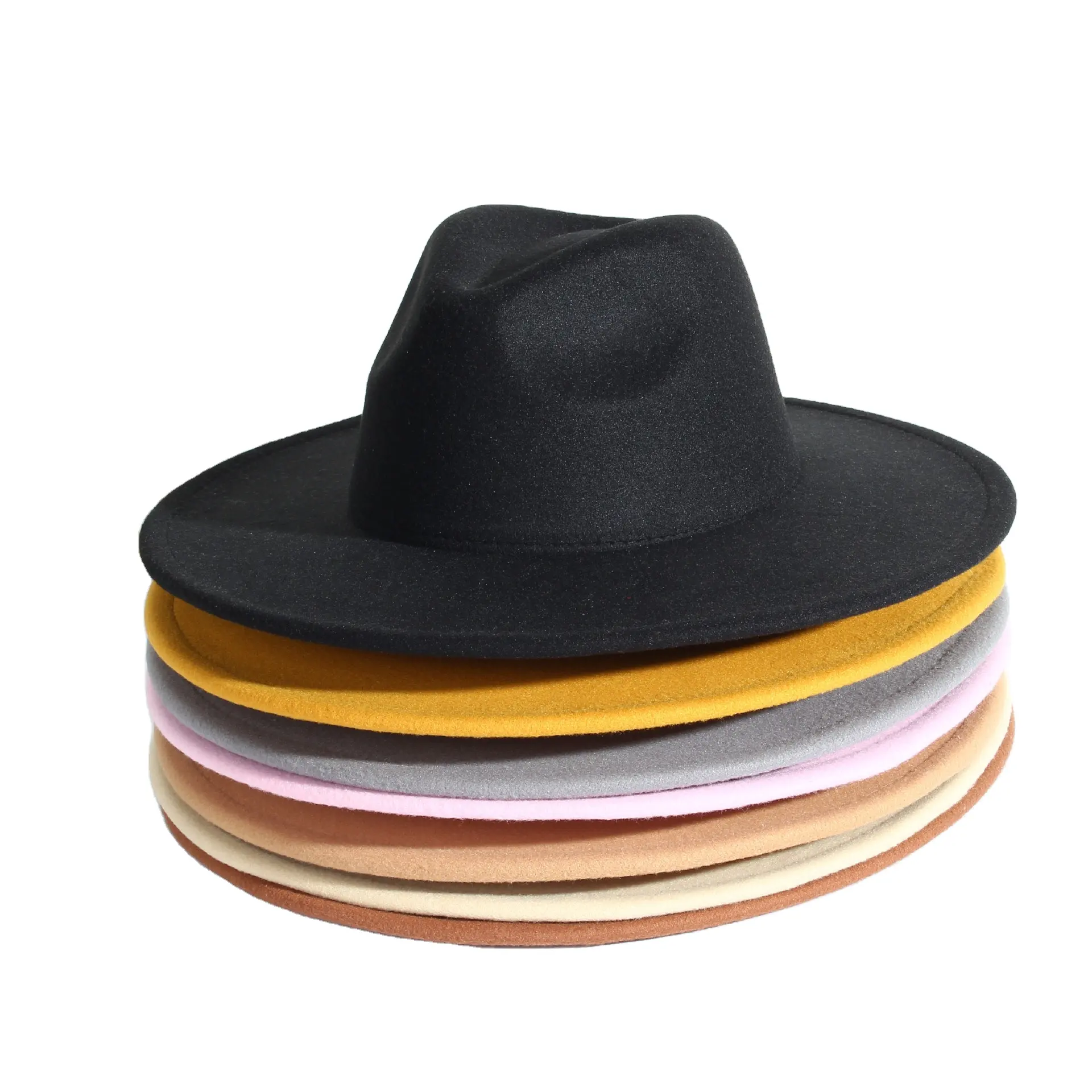 Chapéu personalizado, com aba larga fedora extra grande, chapéu de coração em branco 61 cm, chapéu feminino de algodão, amarelo