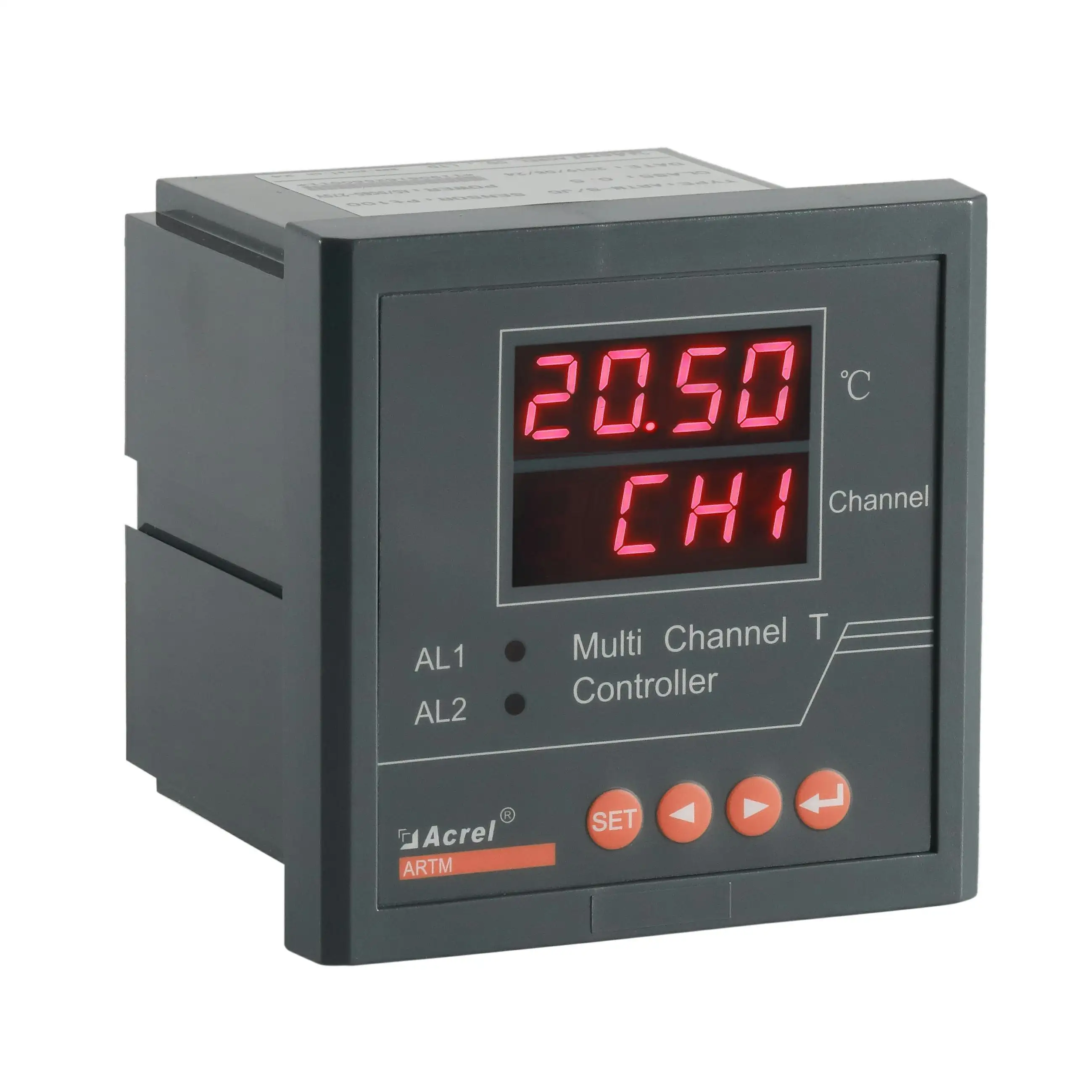 Acrel-Medidor de control de temperatura de múltiples entradas integrado, pantalla LED RS485 para gabinete de interruptores de bajo voltaje, 2 relés de alarma