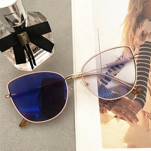 Photochromic 렌즈 안티 블루 라이트 모조 다이아몬드 합금 핑크 고양이 눈 봄 경첩 lunett photogray 원래 색상 변경 안경 - Product Image 1