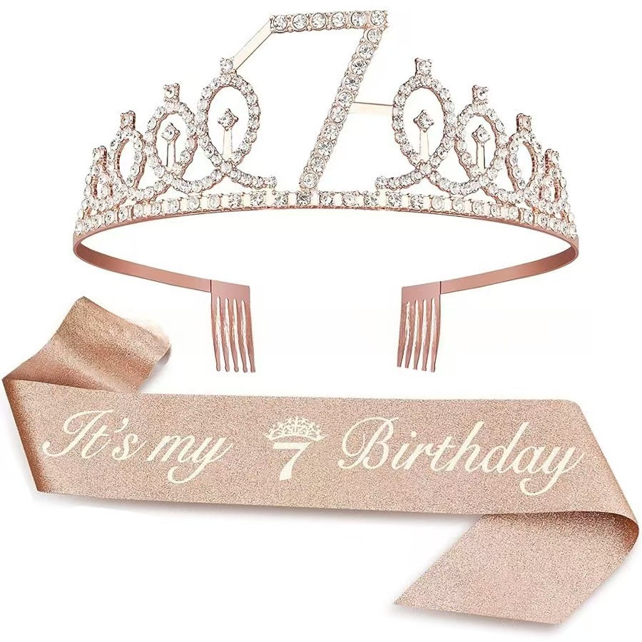 Rose gold children's digital 7-year-old set