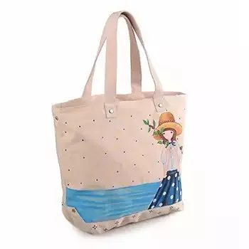 Bolso de lona resistente para mujer, personalizado, bajo pedido, liso, de verano, de algodón y lino, para compras de ropa