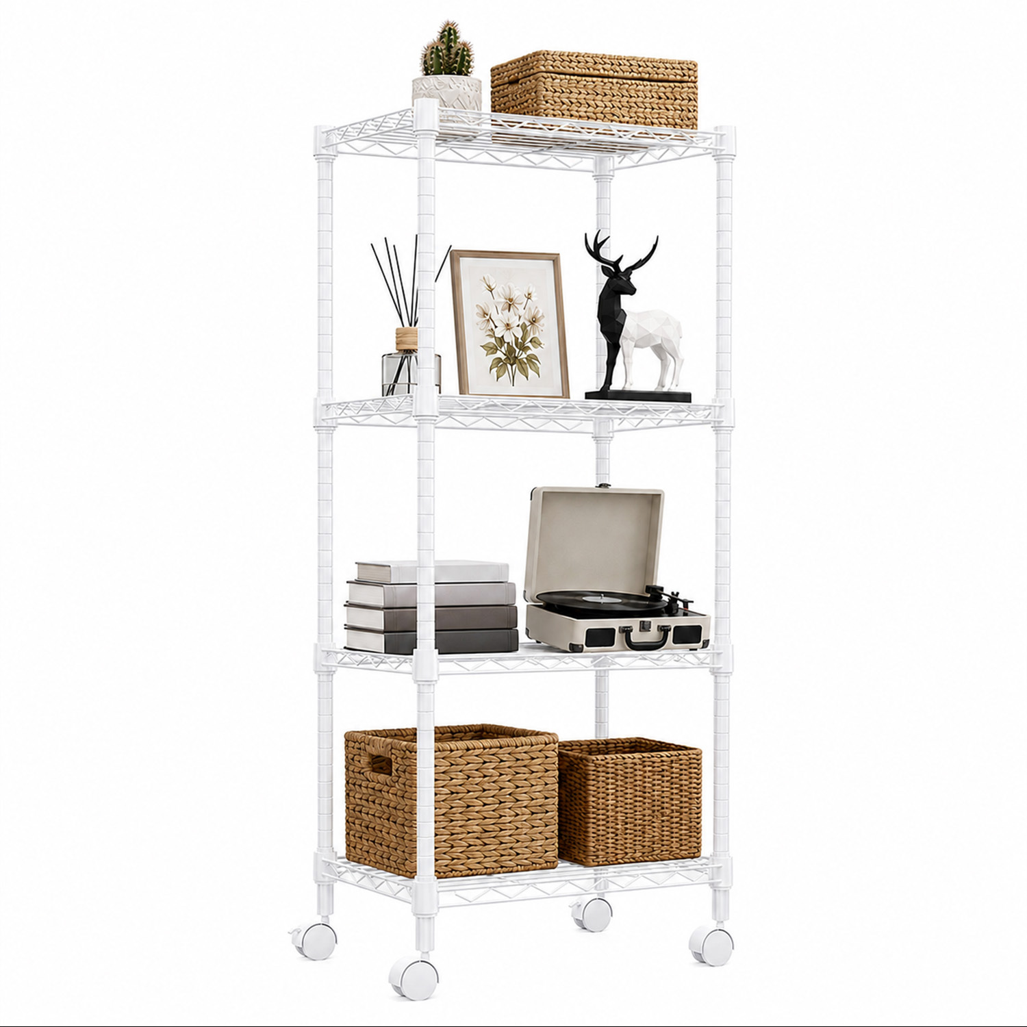 Powder-Coated: White
