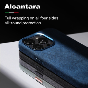電話バックカバービッグプロモーションソフトiPhone 17用リアルアルカンタラ材料完全保護 - Product Image 3