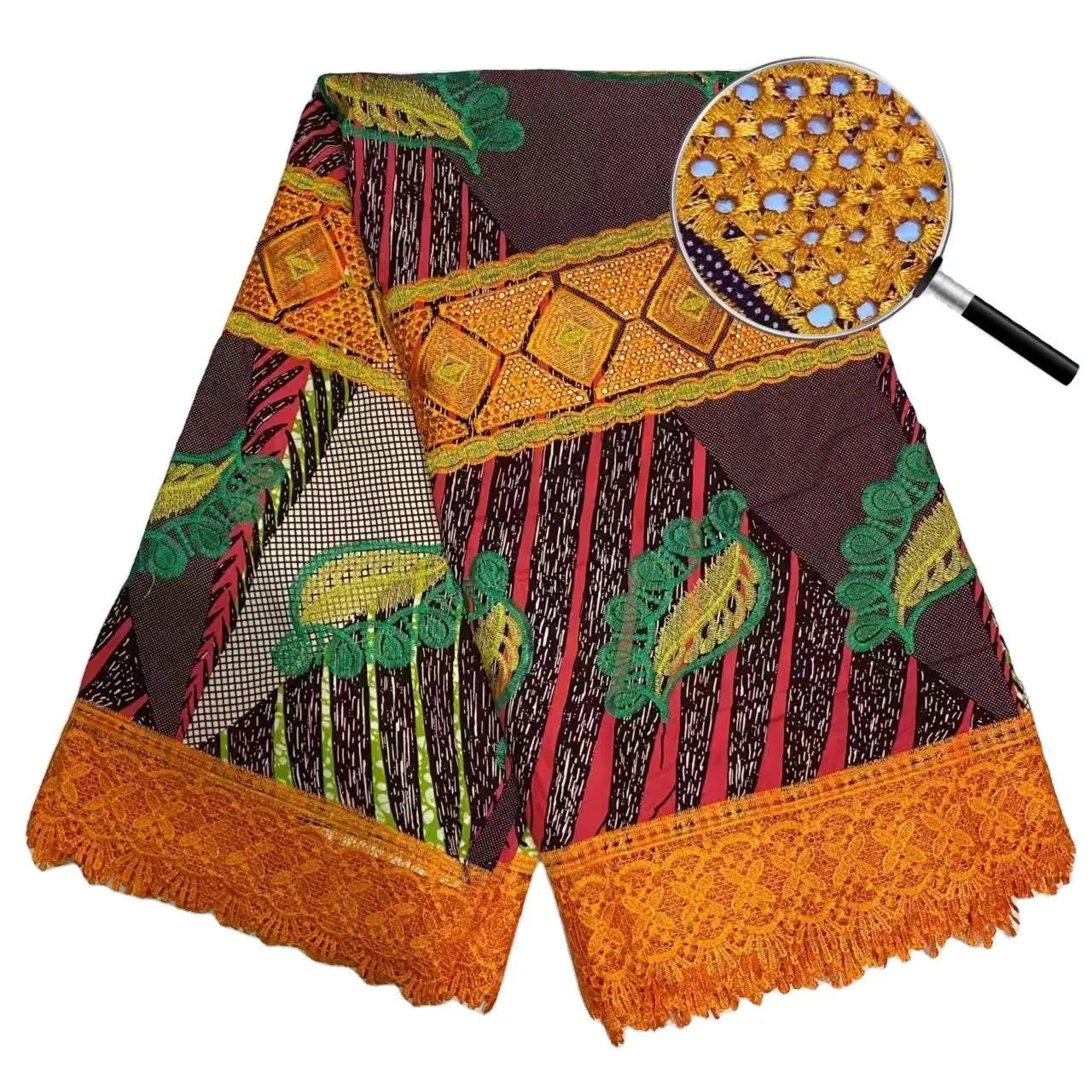 Женские платья, 100% хлопчатобумажная ткань, африканский восковой кружевной принт, кружевная ткань из Анкары, 6 ярдов, тканые вечерние туфли из органзы