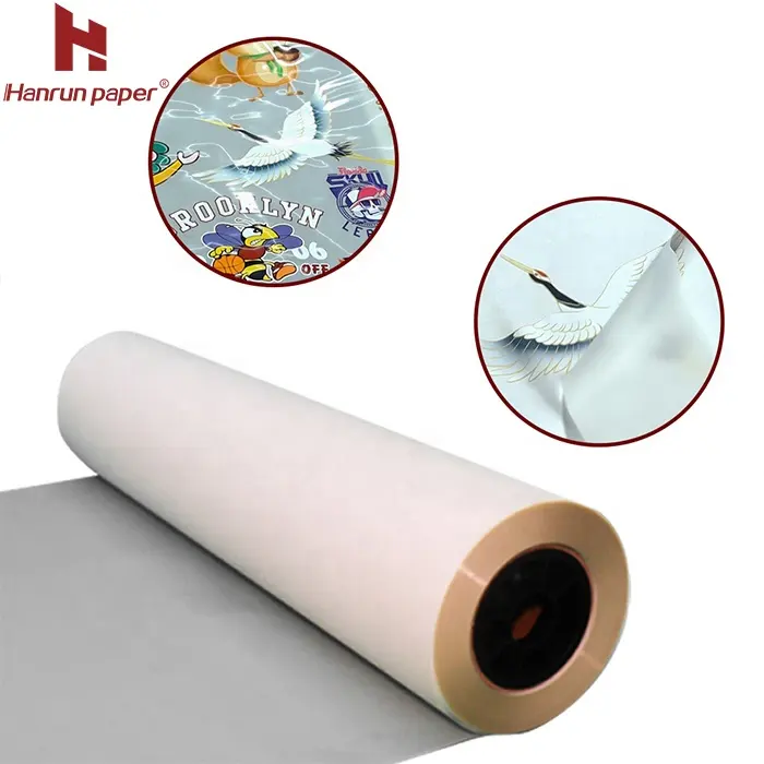 Hanrun giá tốt nhất dtf Nguồn cung cấp 30cm 60cm Pet phim truyền nhiệt Hot Peel T-Shirt máy in kỹ thuật số lạnh Peel phương pháp CuộN quần áo