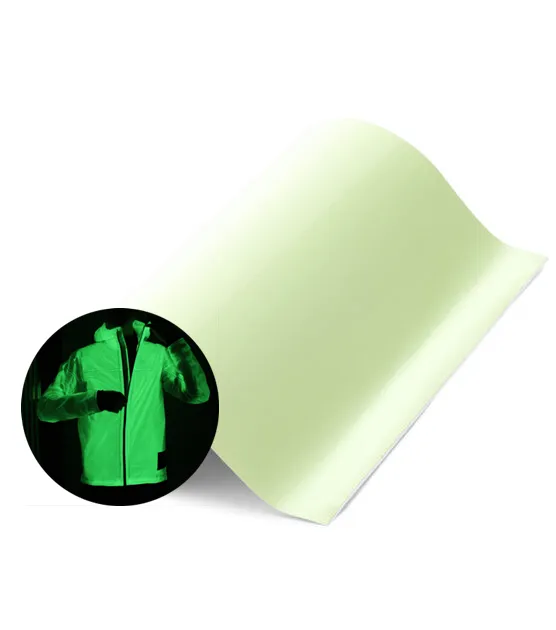 Высококачественная светящаяся растягивающаяся ткань на солнечных батареях для комбинезона светящаяся зеленая светящаяся в темноте ткань