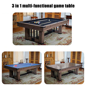 库存7英尺3合1组合多功能游戏桌/台球/家用餐桌 - Product Image 2