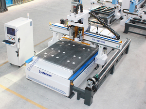 Enrutador ATC de madera CNC 1325, máquina enrutadora de madera CNC ATC de 4 ejes con dispositivo de perforación 5 + 4 y enrutador 3D de cuarto eje de rotación