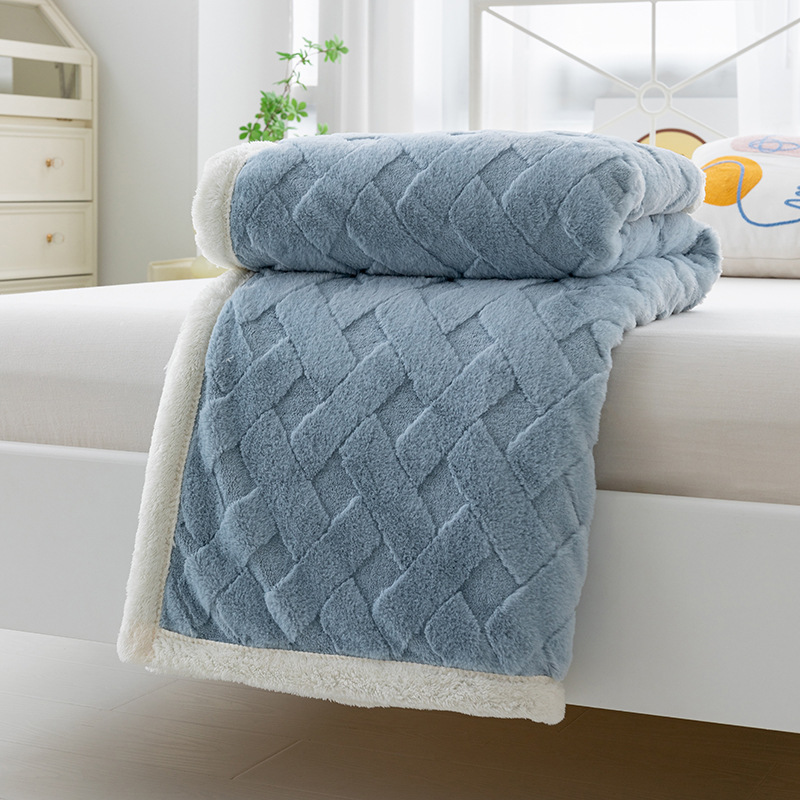 Large plaid gray blue