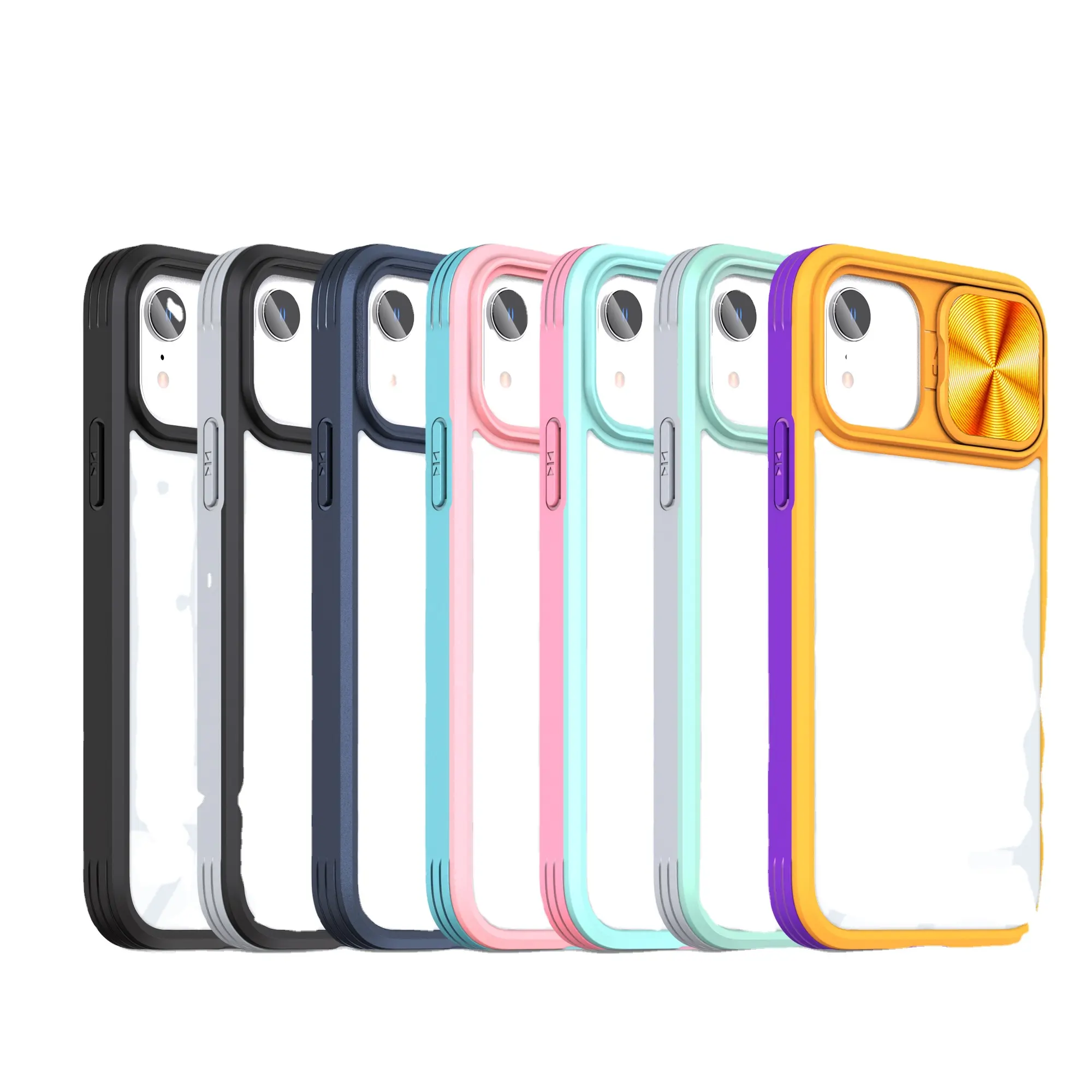 Coque avant et arrière complète, meilleure mode, étui de protection Transparent pour caméra coulissante pour iPhone XR 12 11 13 14