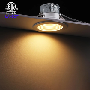 天井灯ETL 4 "バッフルレシックダウンライト統合LEDライト9W 5CCTクイック/イージーキャンレス設置 - Product Image 2