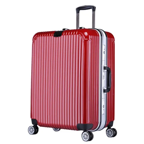 Campione gratuito ABS PC valigetta cabina dimensioni valigia da viaggio grande capacità telaio in alluminio bagagli Trolley