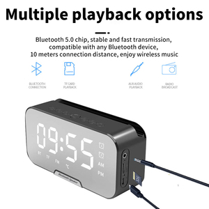 Despertador con función de repetición, amplificador de voz, altavoz inalámbrico, Bluetooth, soporte TF, FM - Product Image 6