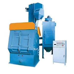 Rubber Crawler Shot Blasting <strong>Machine</strong> with Automatic <strong>Loading</strong> <strong>and</strong> <strong>Unloading</strong> Line for Faucet <strong>and</strong> Bolt Cleaning - Product Image 5