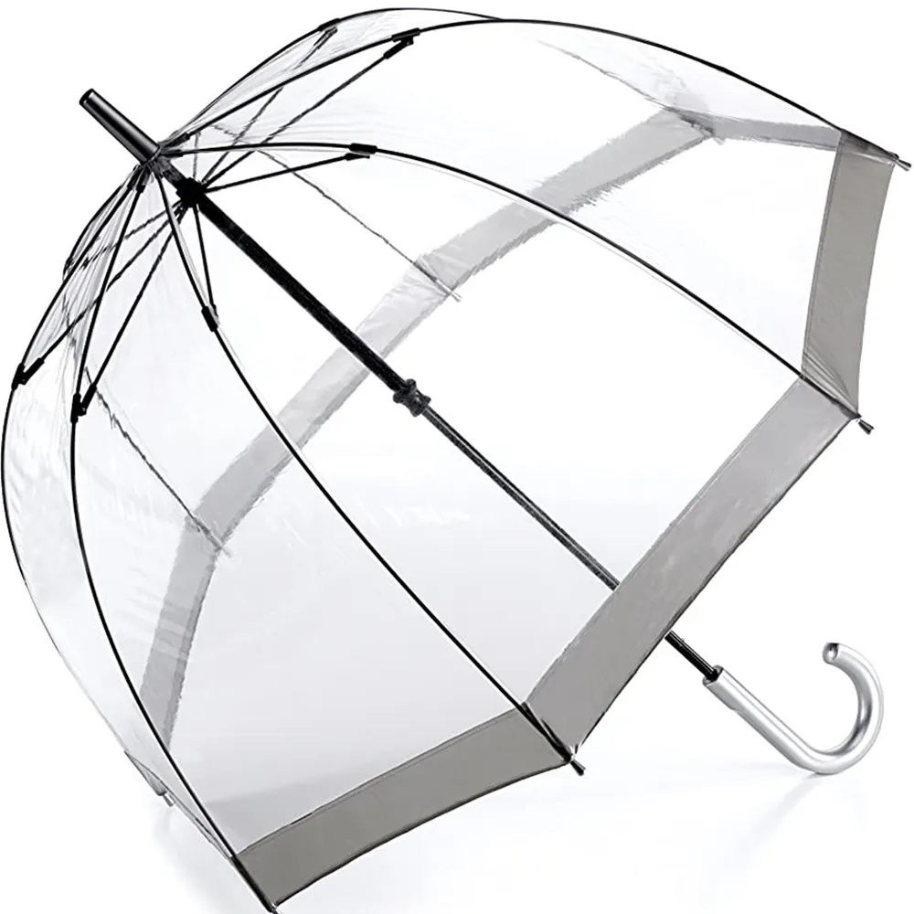 2023 Venta caliente ver a través de EVA transparente POE, Burbuja de plástico transparente al por mayor paraguas coloridos baratos/