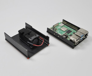 Aluminum <strong>Raspberry</strong> <strong>PI</strong> 4B <strong>Case</strong> with Plastic Protection Black Red Waterproof Enclosure Featuring Fan New Electronic Components - Product Image 4