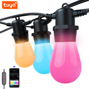 Newish-Cadena de luces inteligente Tuya, multicolor, con WiFi y Control por aplicación, IP65, música al aire libre, LED RGB, cadena de luz - Product Image 1