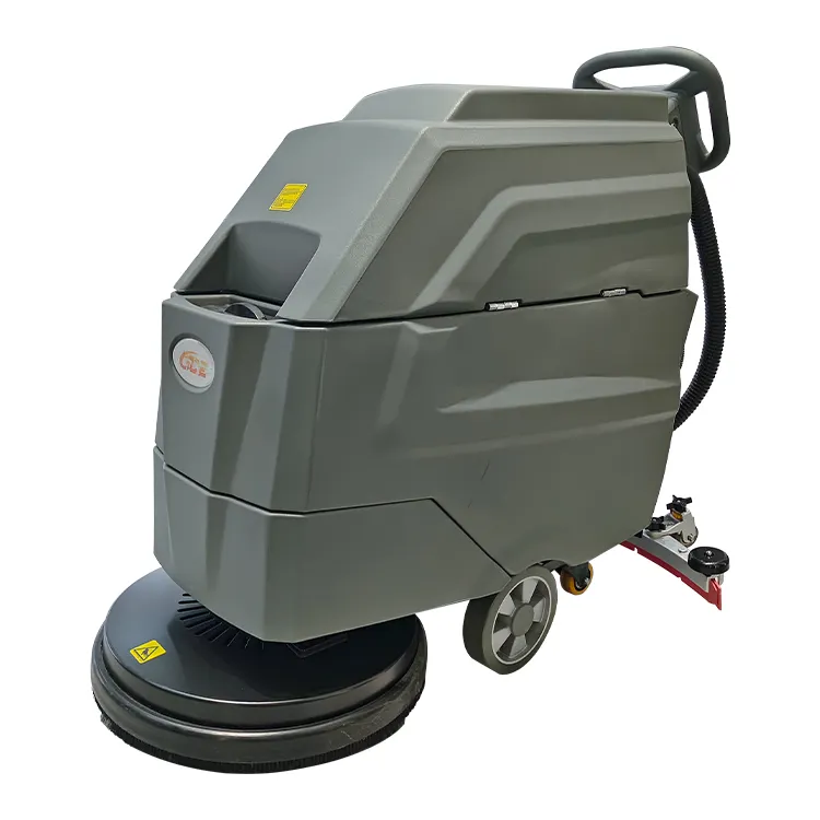 Lavadora de suelo comercial eléctrica caminar detrás de un solo disco depurador de suelo secador plástico proporcionado G4 500W limpieza de suelo