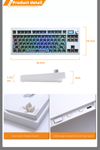 GMK87メカニカルキーボードキット (ディスプレイ画面付き) RGBバックライトガスケット構造ゲーミングホットスワップキーボード (VIAカスタマイズ用) - Product Image 6