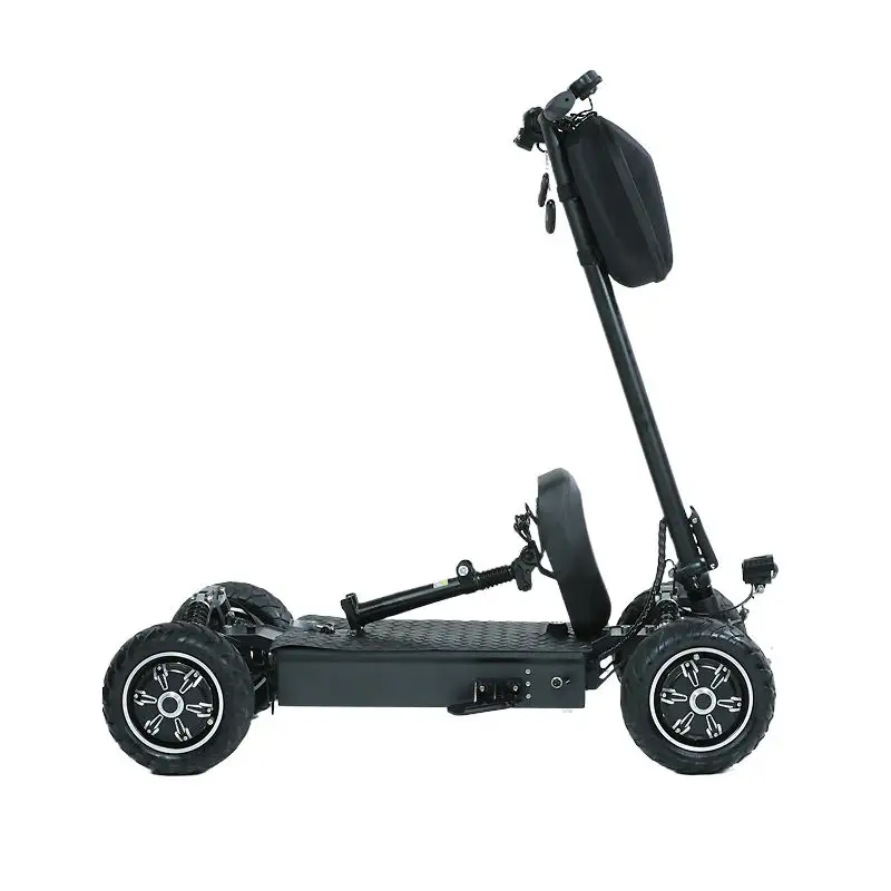 Лидер продаж, 48 В, 1200 Вт, 9 дюймов, нескользящий 4-колесный мотоцикл, складной электрический скутер для взрослых для городского транспорта