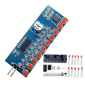 NE555 CD4017 koşu LED akış ışık elektronik üretim paketi kontrol panosu modülü kapasitör osilatör saat sinyali DIY kiti - Product Image 2