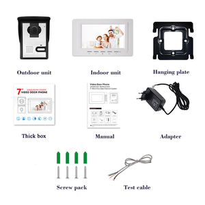 Listo para enviar 26,99 USD por juego 4 cables con cable Video puerta teléfono sistema de intercomunicación timbre con cámara para uso doméstico - Product Image 1