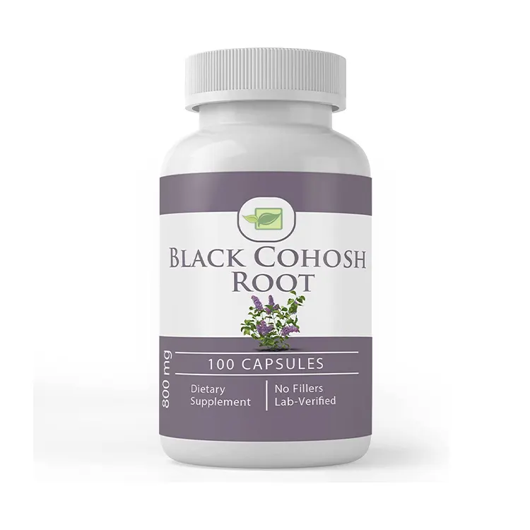 Alta qualità di polvere di estratto di cohosh nero e capsula di radice di cohosh nera con etichetta privata