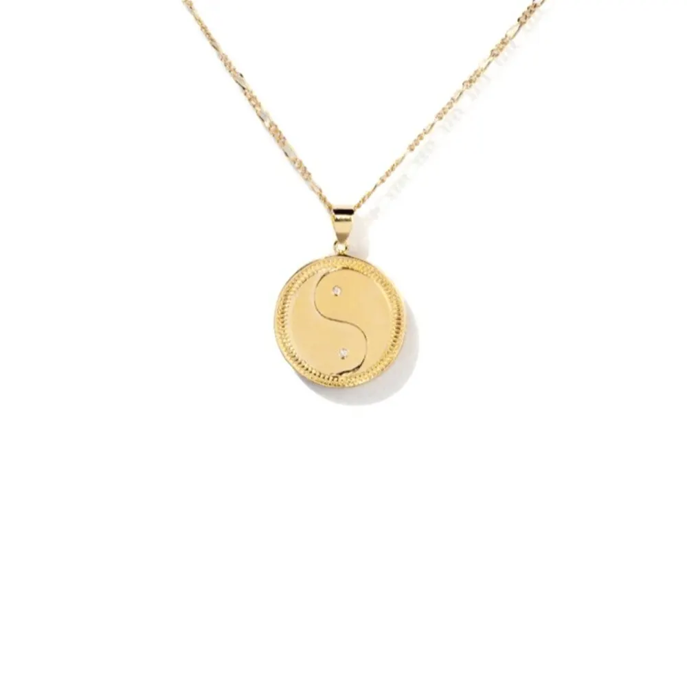 Factory Custom Wholesale Jewelry Plated Tai Chi Yin Yang Charm Necklace Gold 925 Sterling Silver for Women High Quality GTC 18k