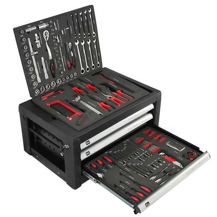 专业194pcs工具柜铁柜工具存放194pcs手动工具