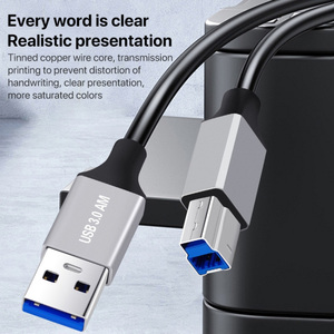 USB 3.0 saf bakır adaptör kablosu a erkek USB-B kare arayüz 2m uzunluk yazıcı cep telefonu kamera veri iletimi için - Product Image 5