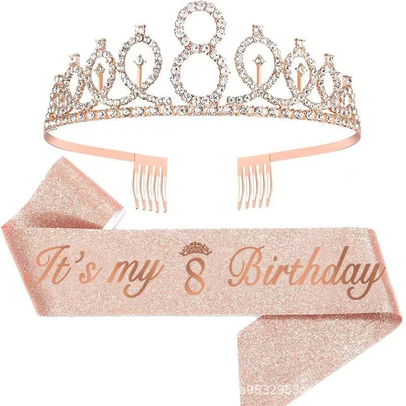 Rose gold children's digital 8 years old set