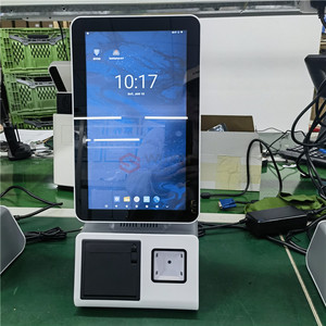 ブランドの新しい10.1 "タッチスクリーンPos端末Androidホワイトすべて1つの自己注文支払い機システムQRコードリーダー付き