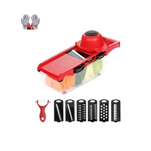 Özel renk Mandoline dilimleyici çok fonksiyonlu sebze kesici 6 in 1 meyve sebze dilimleme - Product Image 1