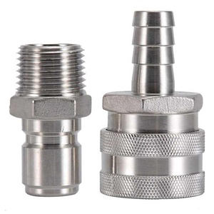 Stainless Steel <strong>1</strong>/<strong>2</strong>&quot; Quick Coupling Beer Quick Coupling Quick Disconnect Connection Kit - Product Image 6