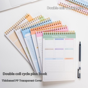 跨境英语记事本PP板盖规划师螺旋学习自律打卡周日程表笔记本 - Product Image 2