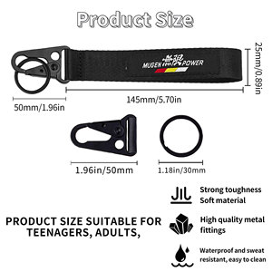 Custom Logo <strong>Printed</strong> Sublimation Strap Wrist Polyester Keychain Lanyard Short <strong>Key</strong> Chain Lanyards Motorcycle Keychain Car Keyring - Product Image 6