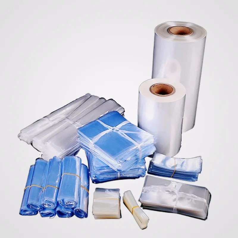 /POF Heat Shrinkable Film Packaging Bag Shrinkable Fábrica De Plástico Direto PVC Moda Acessórios Transparente Blow Molding Macio